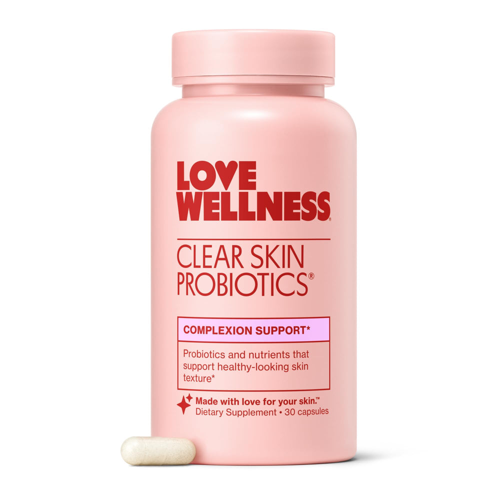 Love Wellness envase frontal mostrando fórmula para piel más clara y confianza