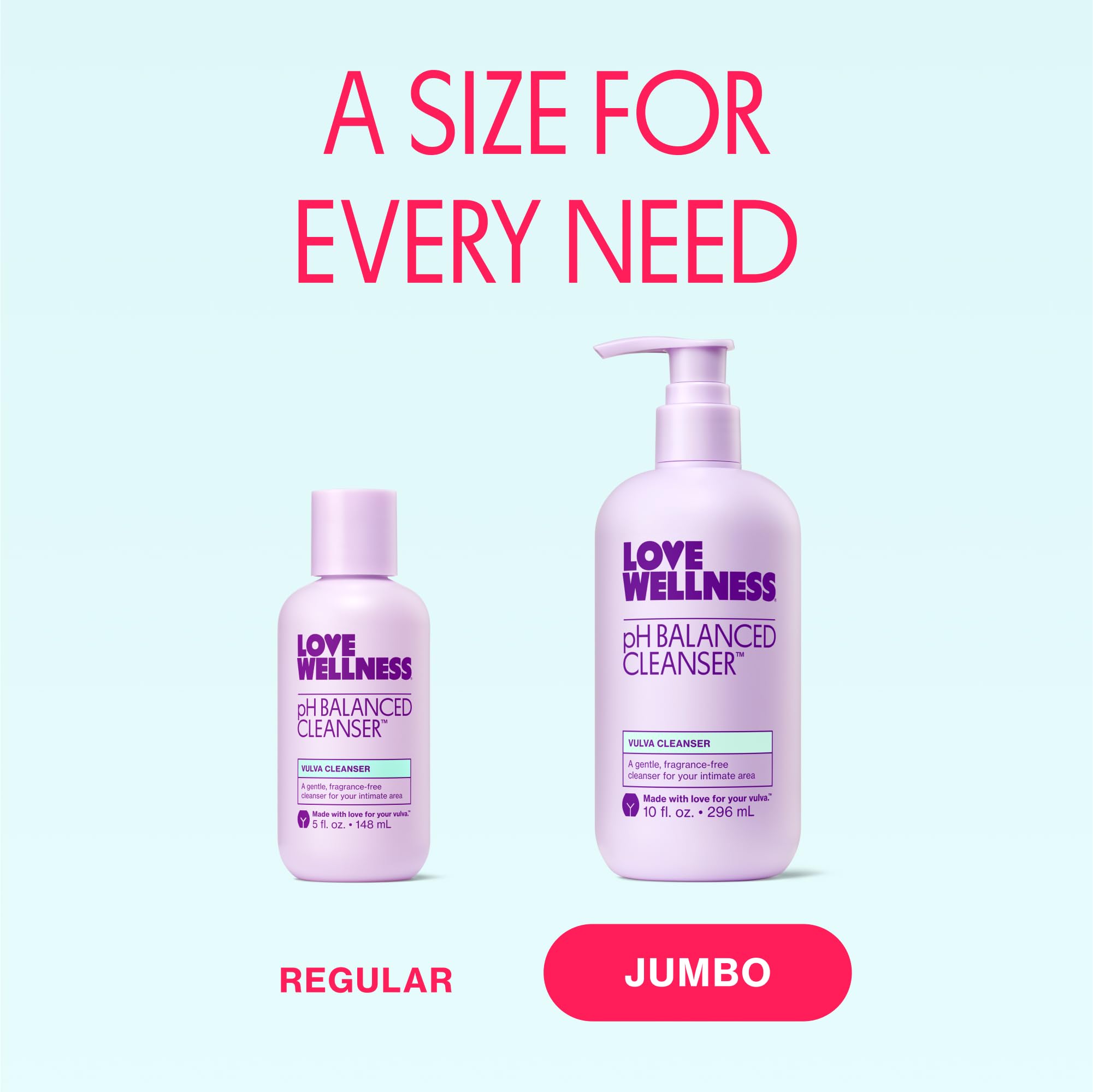 Love Wellness tamaño del envase 10 fl oz para referencia y conveniencia