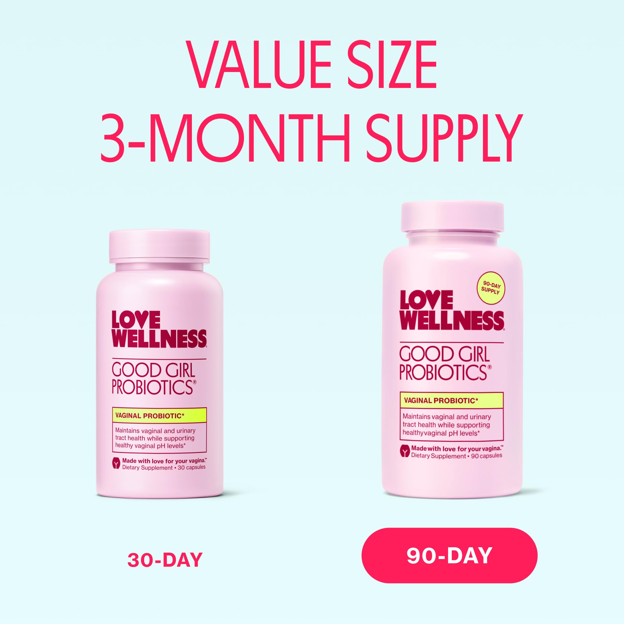 Love Wellness envase abierto con cápsulas en mano para dosificación práctica