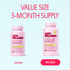 Love Wellness envase abierto con cápsulas en mano para dosificación práctica