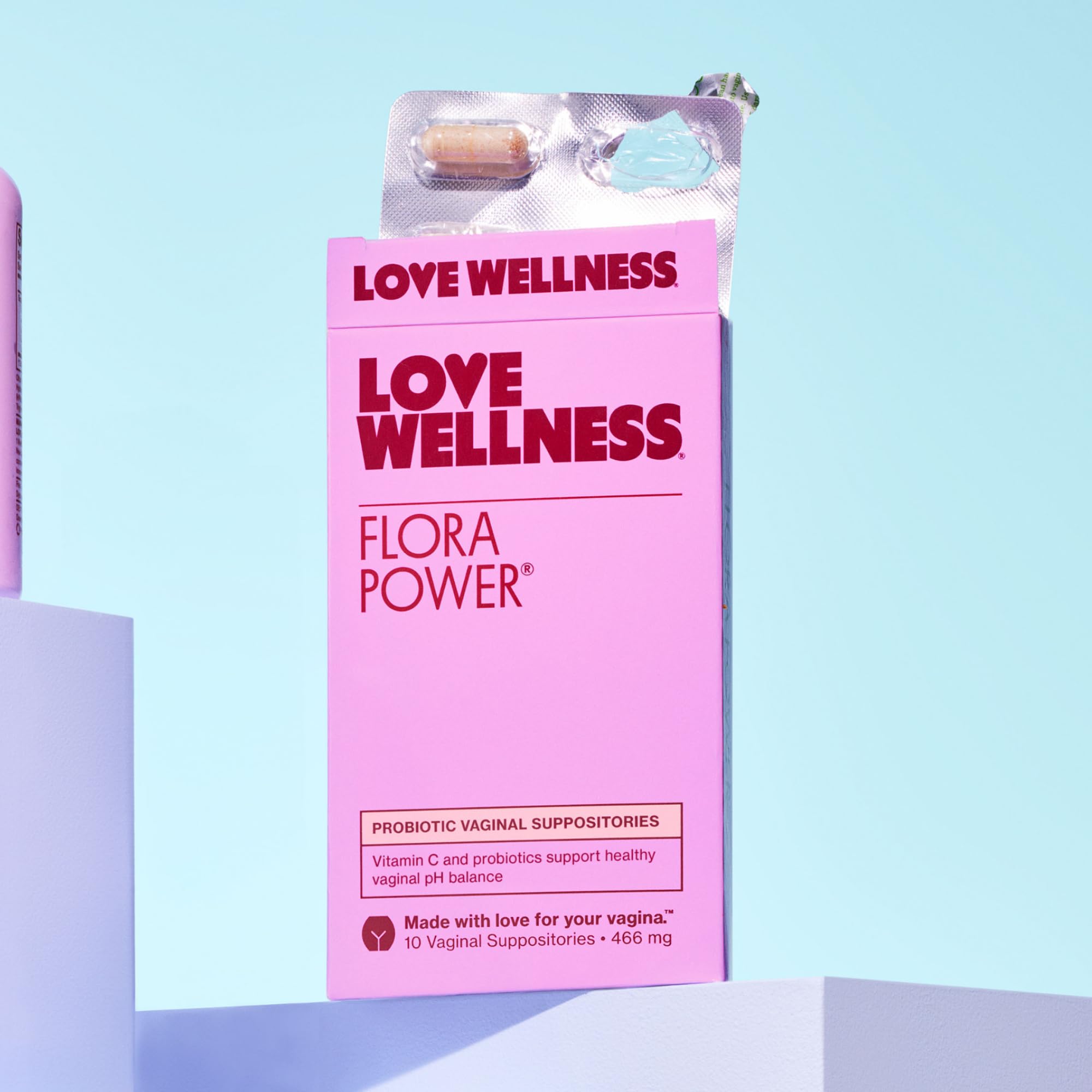 Love Wellness etiqueta con ingredientes destacando fórmula sin parabenos