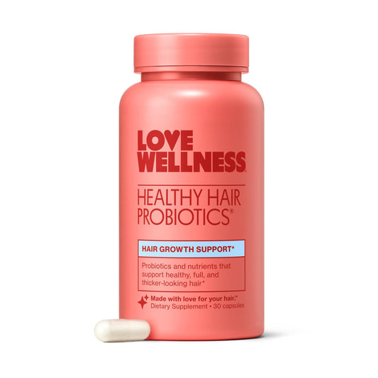 Love Wellness vista frontal del envase muestra etiquetas claras y beneficios