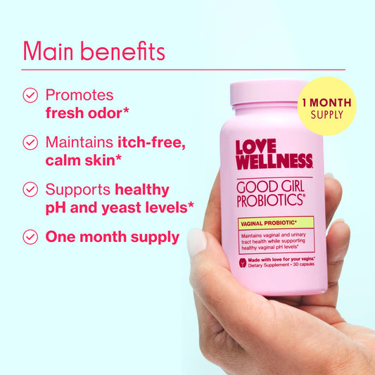 Love Wellness Good Girl close-up de cápsula revela textura vegana y confianza