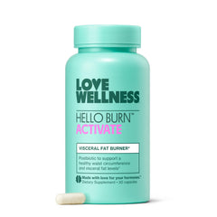 Love Wellness frasco frontal mostrando diseño y dosis diaria