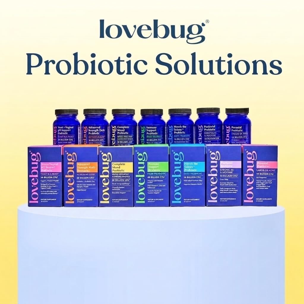 Lovebug etiqueta con texto que resalta ingredientes clínicamente estudiados