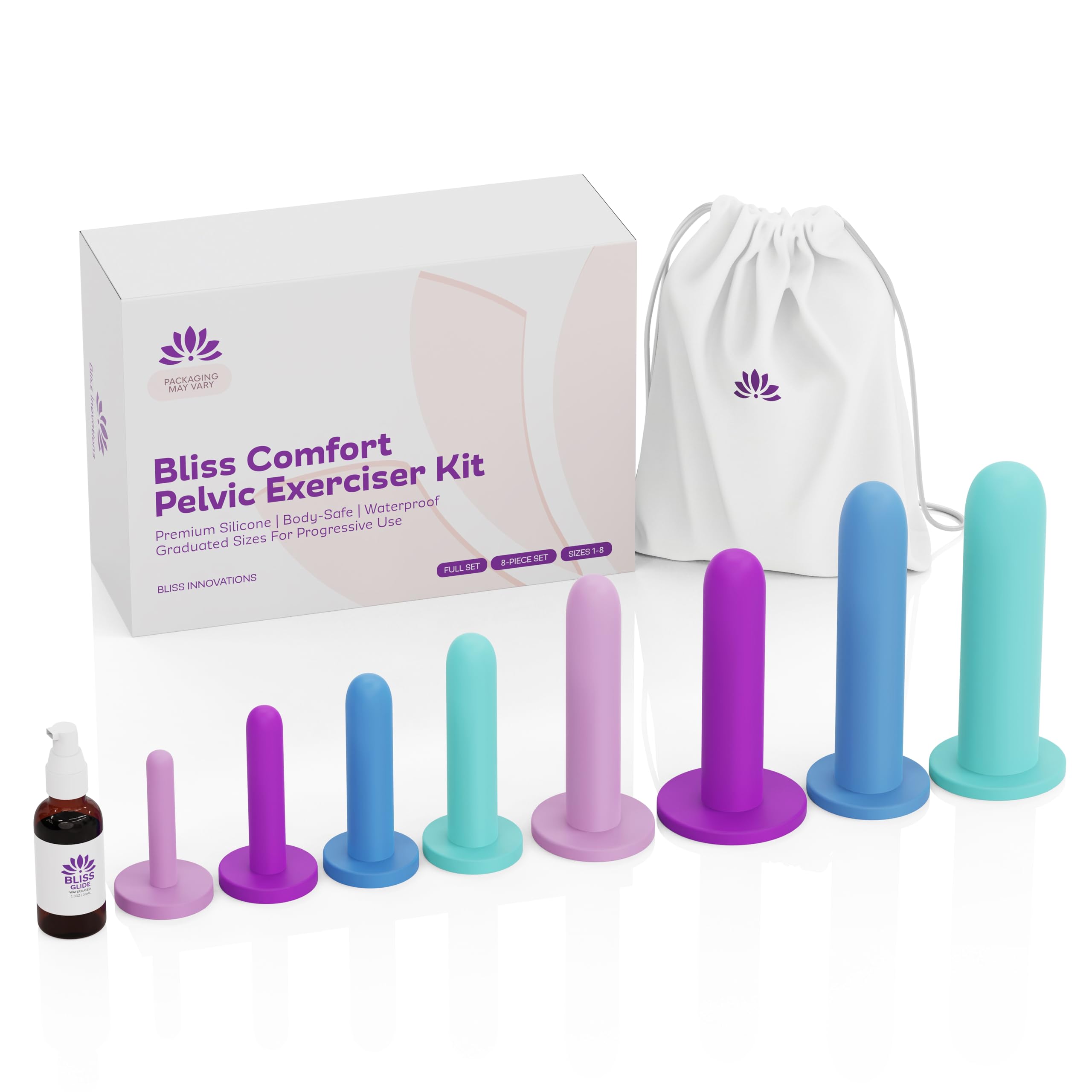 Loving Sex empaque frontal elegante mostrando el kit completo y beneficio de organización