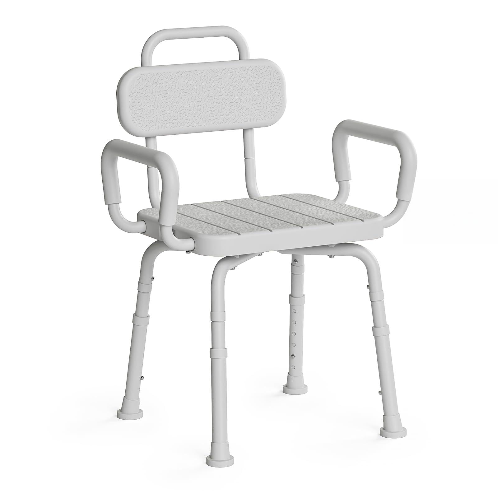 Loyoda silla de ducha frontal mostrando estabilidad y accesibilidad