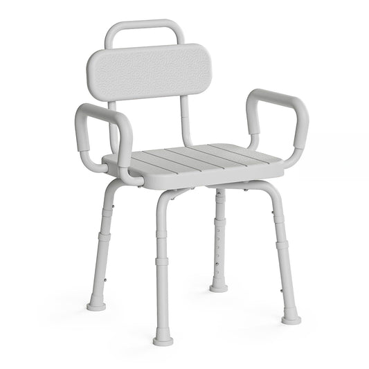 Loyoda silla de ducha frontal mostrando estabilidad y accesibilidad