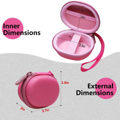 LTGEM funda rosa con bolsa de malla para cables y baterías