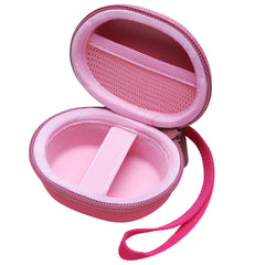 LTGEM funda rosa con pulsioxímetro y accesorios organizados