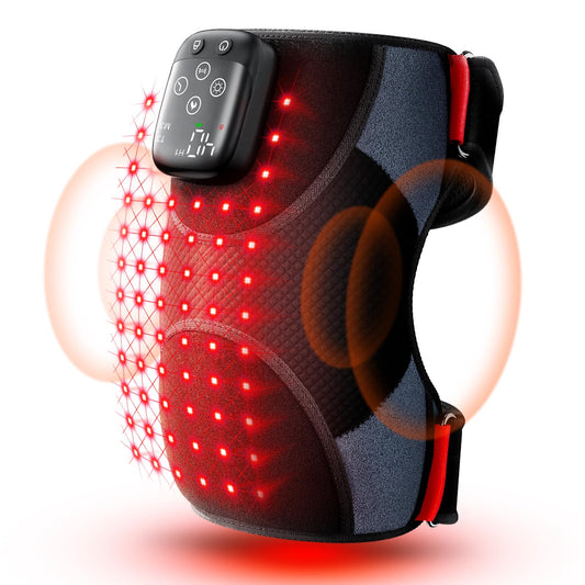 LTW vista frontal del masajeador de rodilla mostrando diseño ergonómico y portabilidad
