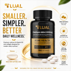 LUAL primer plano de softgel que resalta textura suave y fácil ingesta