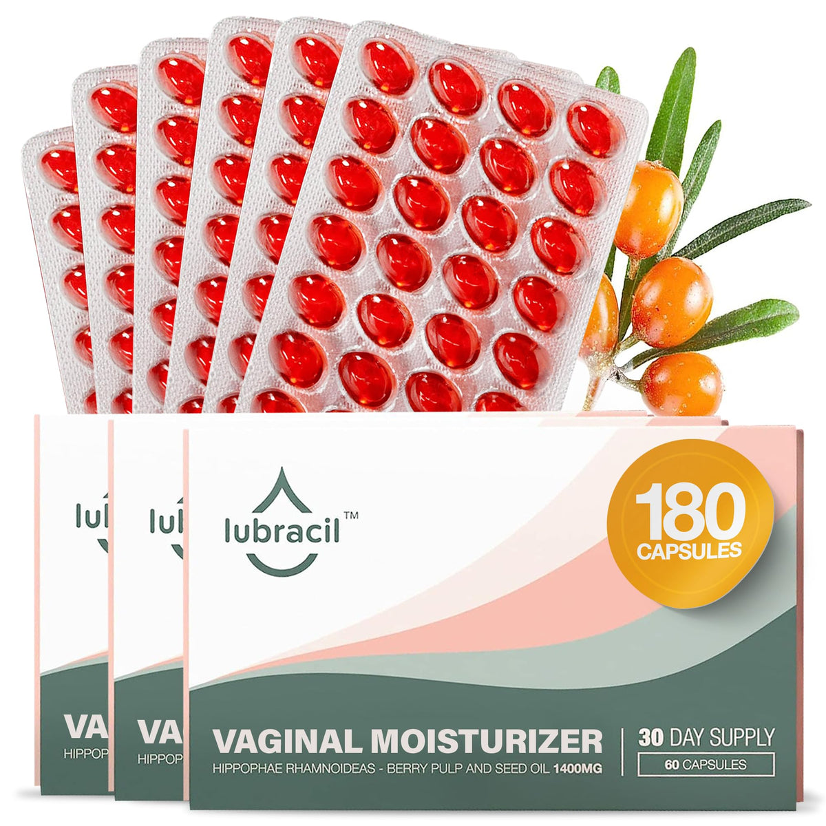Lubracil frente del empaque mostrando el envase y beneficios visibles