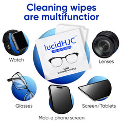 lucidHJC limpieza de gafas en uso, elimina huellas y mejora visión