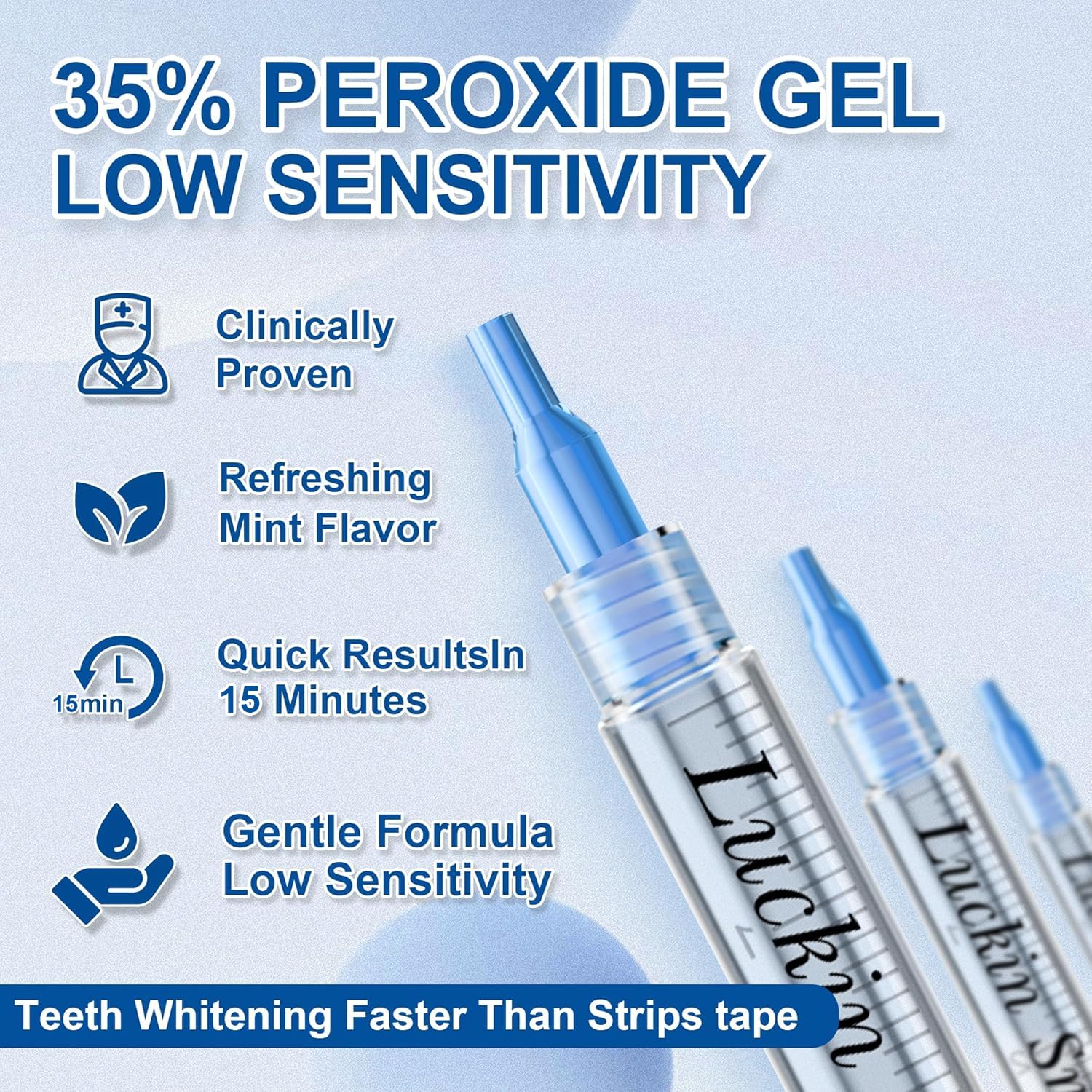 luckin smile jeringa con gel visible para controlar la dosificación precisa