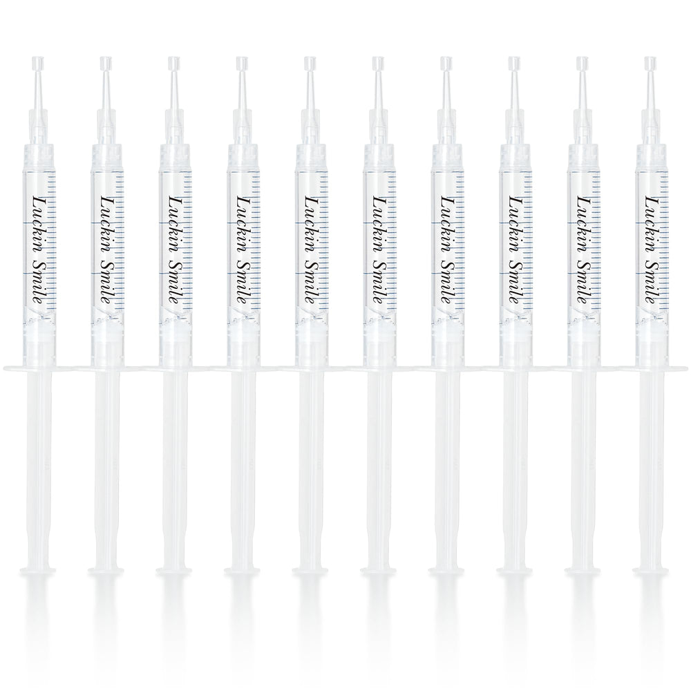 luckin smile empaque frontal mostrando 10 jeringas y beneficio profesional