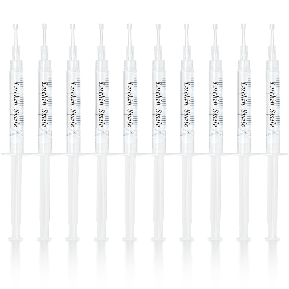 luckin smile empaque frontal mostrando 10 jeringas y beneficio profesional