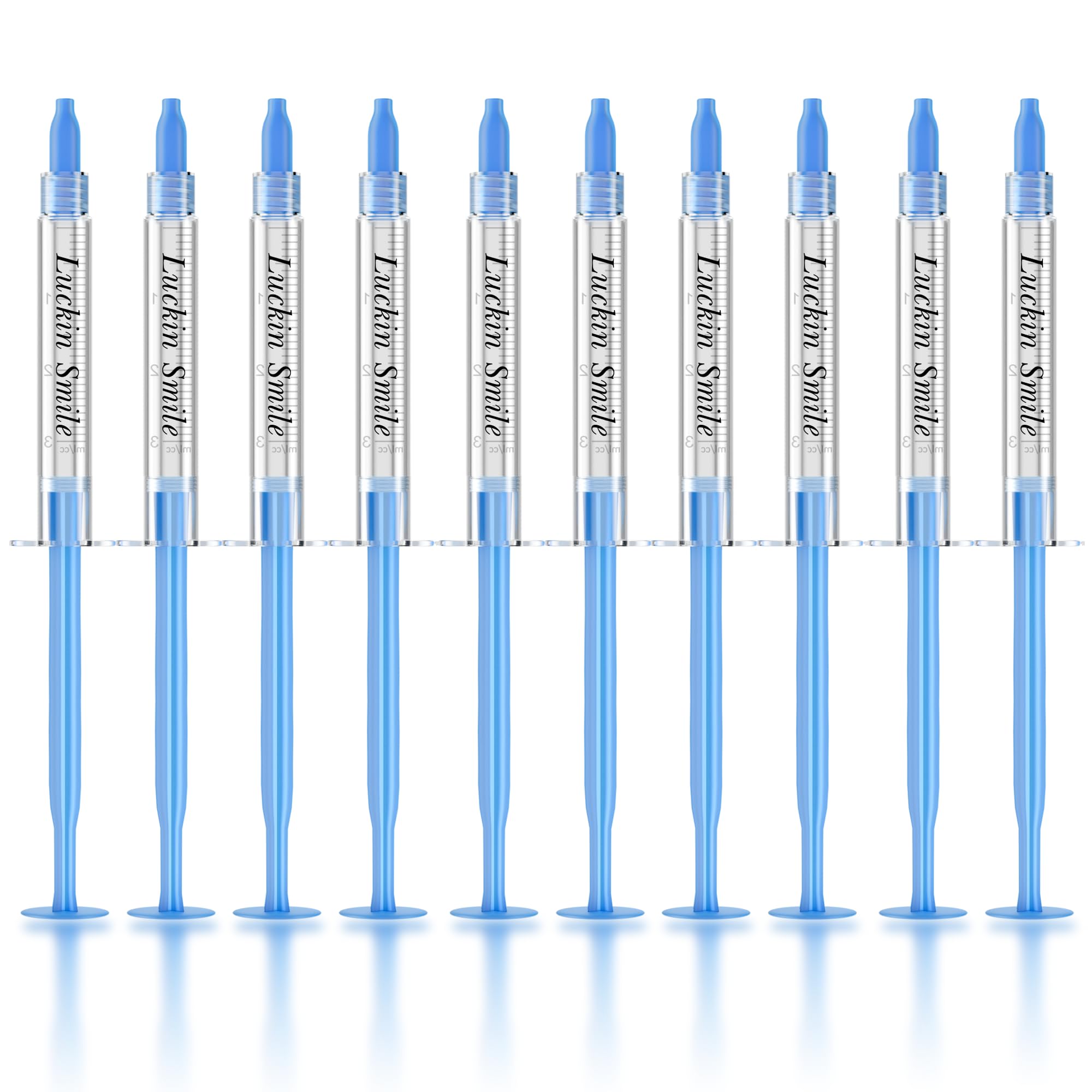 luckin smile envase frontal del gel mostrando marca y concentración para confianza