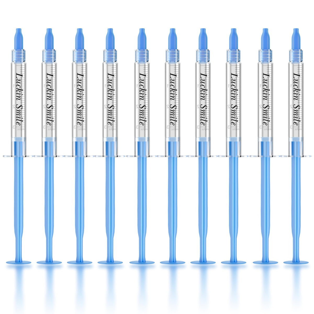 luckin smile envase frontal del gel mostrando marca y concentración para confianza