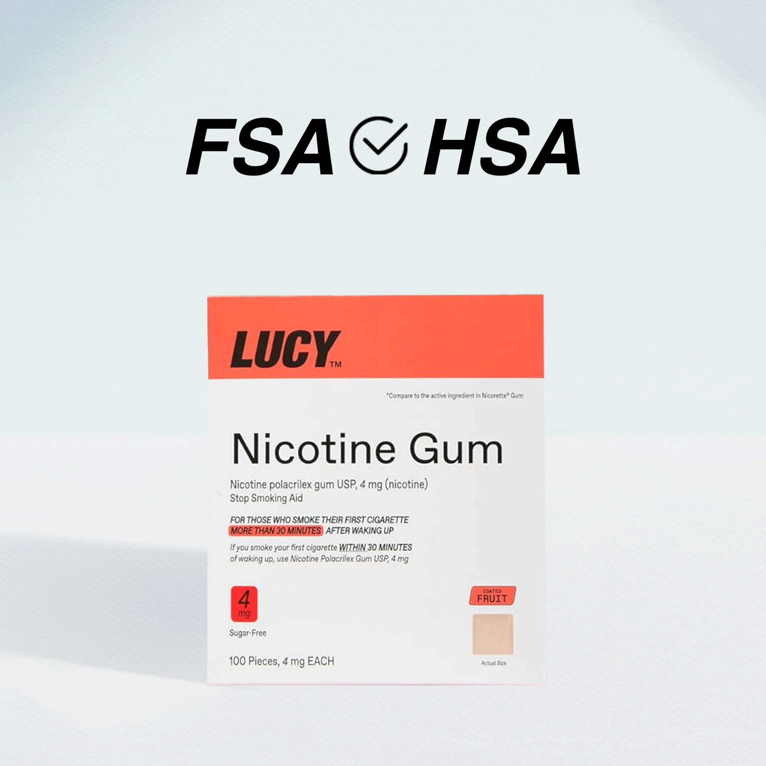 Etiqueta informativa de LUCY con instrucciones claras y ventaja de uso seguro