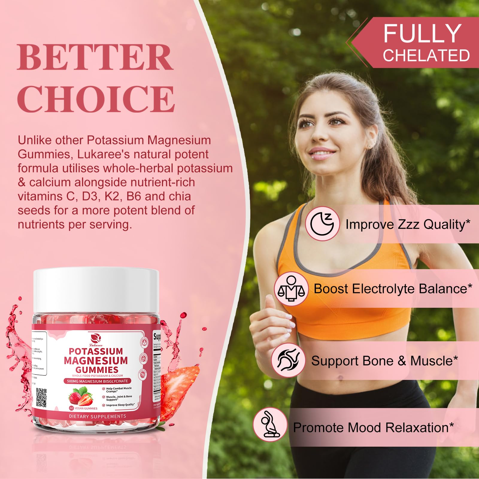 Lukaree etiqueta con lista de ingredientes y dosificación clara