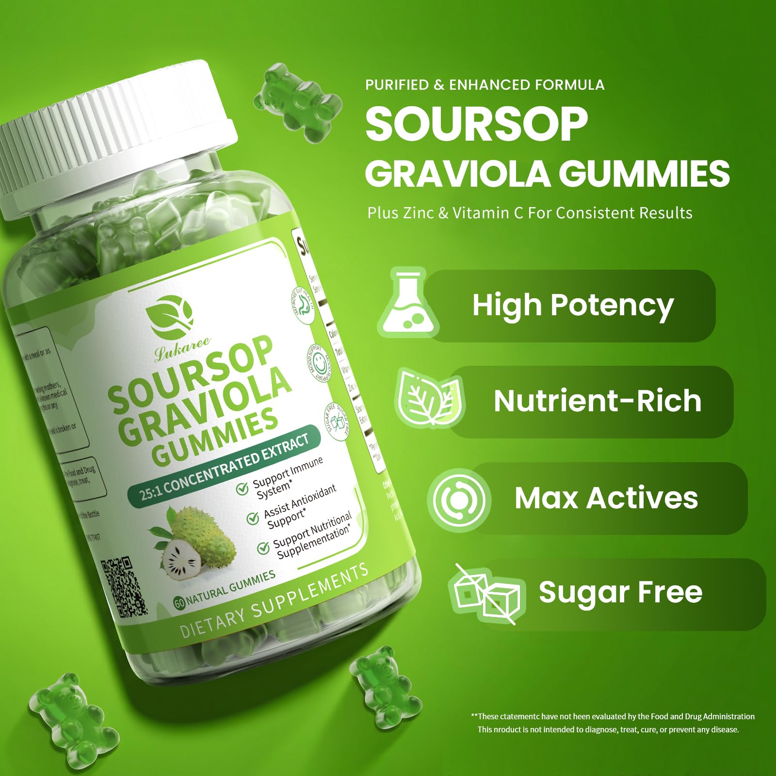 Lukaree gomita en mesa de desayuno integrando la rutina diaria