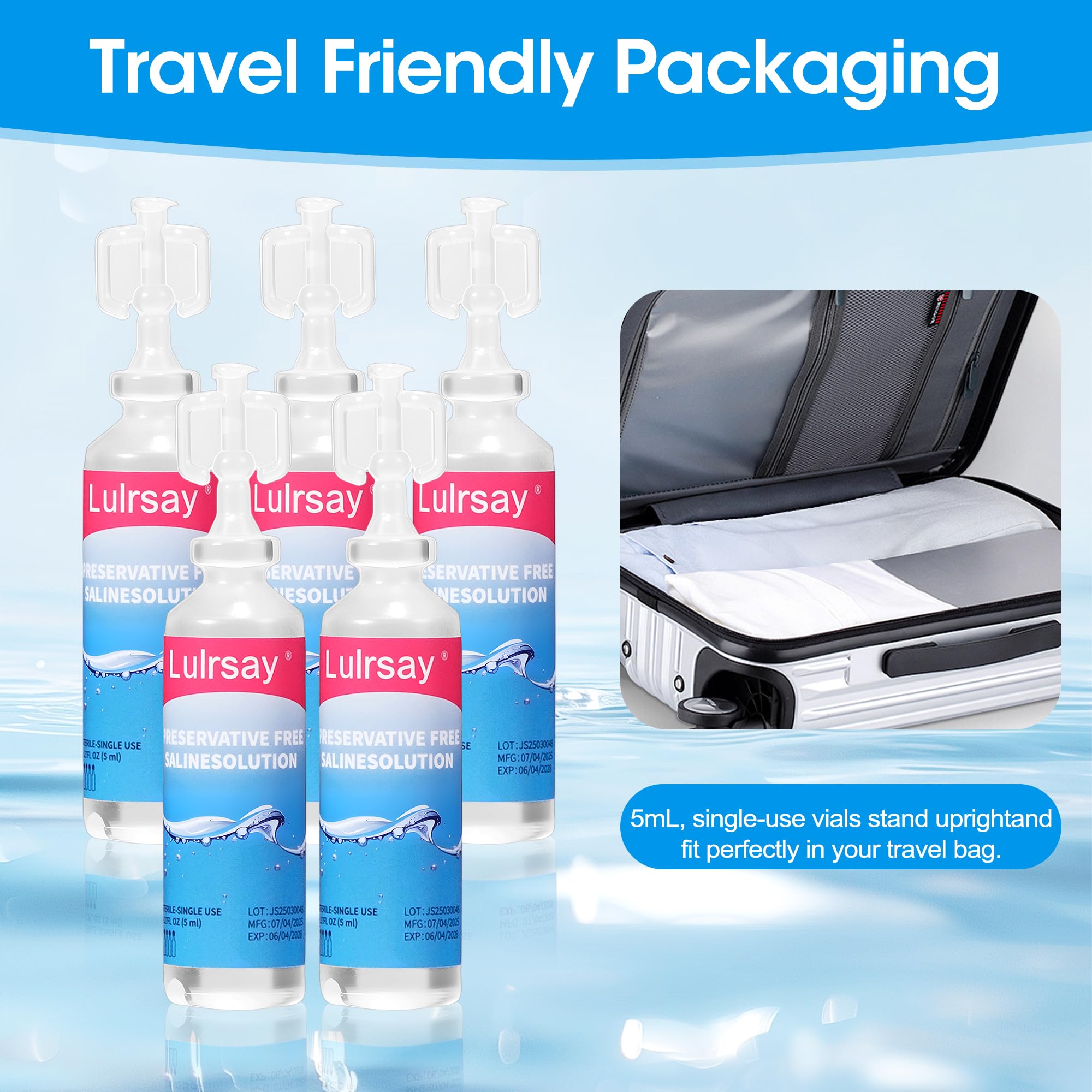 Lulrsay vial en bolso de mano ilustrando portabilidad y conveniencia para viajes