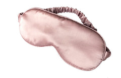 LULUSILK antifaz empacado frontal mostrando diseño rosa y protección para dormir