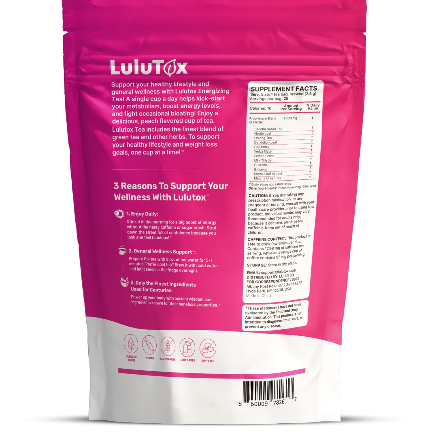 LULUTOX taza con textura del té que resalta color y aroma