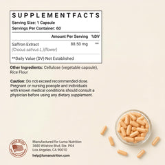 Luma Nutrition caja abierta con cápsulas lista para la rutina diaria