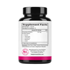Luma Nutrition envase con sellos de certificación y verificación