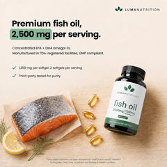 detalle de etiqueta nutricional Luma Nutrition con información de EPA y DHA