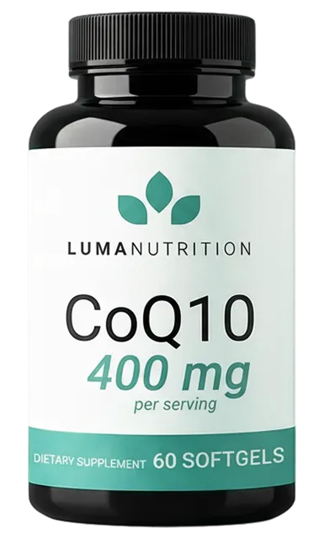 Luma Nutrition frasco frontal mostrando 60 softgels y ventaja de dosis concentrada