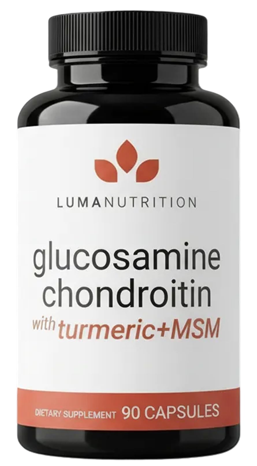 Luma Nutrition frasco delantero mostrando etiqueta y beneficios