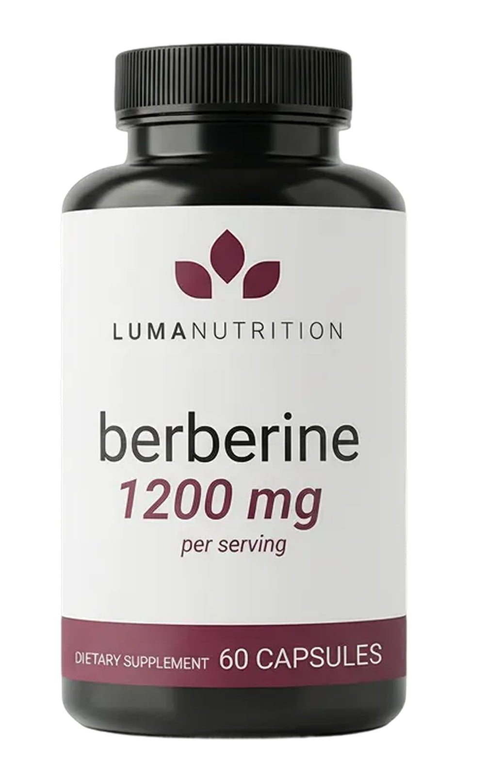 Luma Nutrition frasco frontal mostrando diseño y cantidad 60 cápsulas