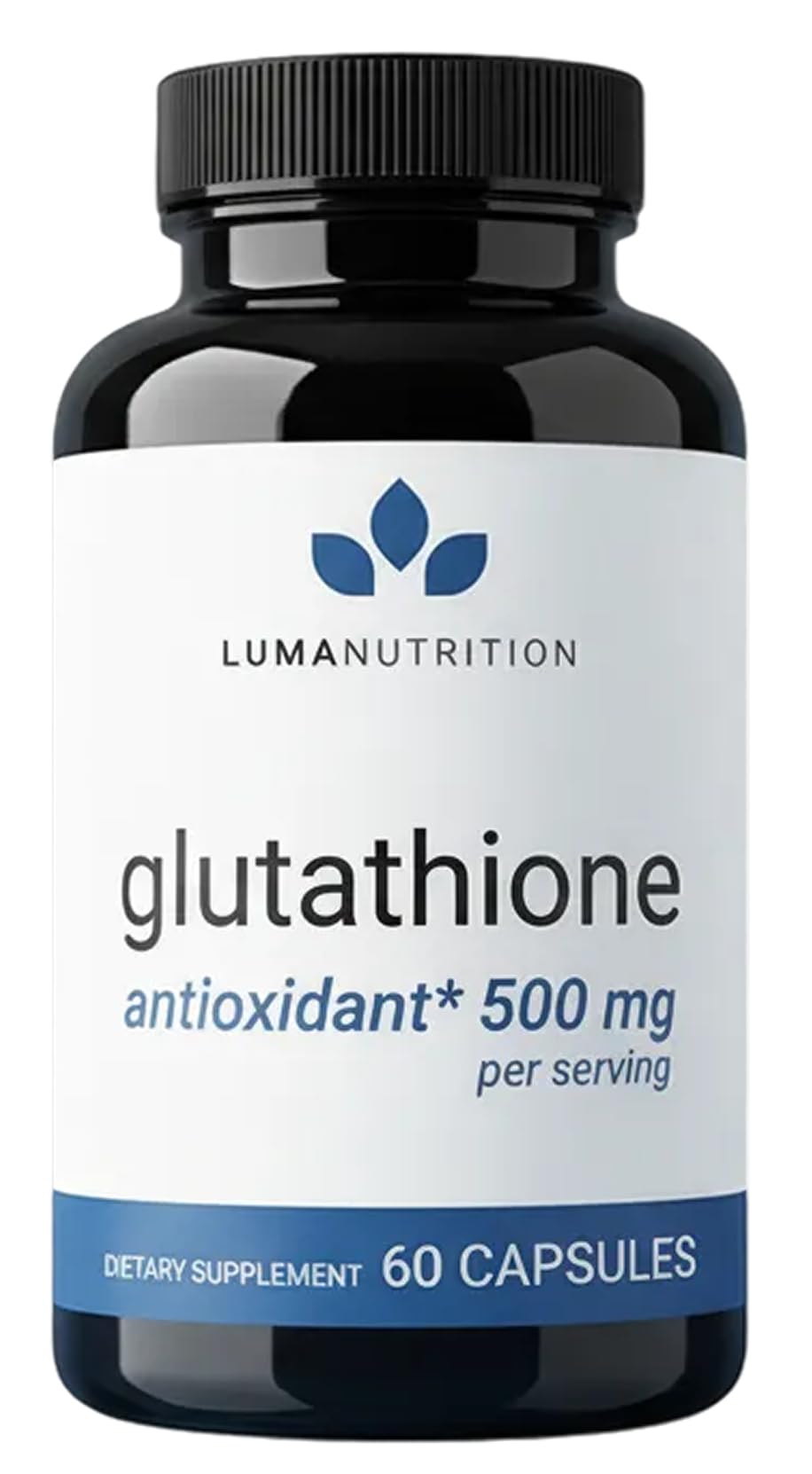Luma Nutrition frasco frontal mostrando 60 cápsulas y etiqueta clara