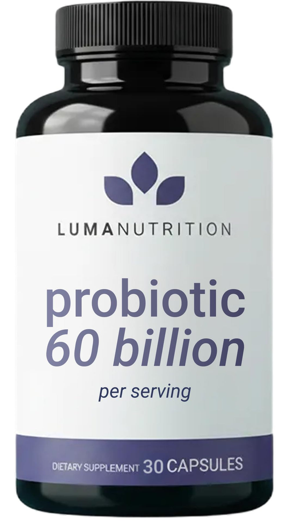 Luma Nutrition envase frontal mostrando diseño y dosis mensual beneficios evidentes
