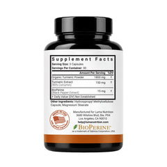 Sello GMP y verificación externa en etiqueta Luma Nutrition para confianza
