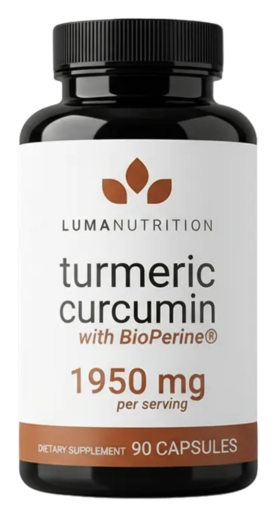 Luma Nutrition frasco frontal mostrando etiqueta clara y beneficio de absorción