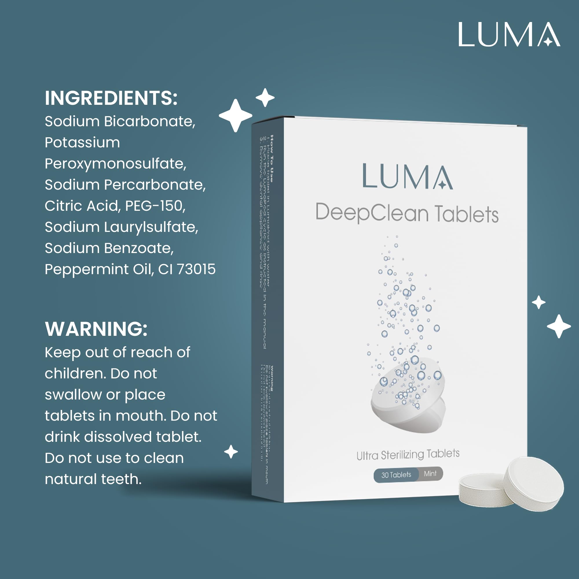 LumaPod retentor limpio en baño de tocador, aspecto fresco y listo para uso