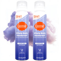 Lume aerosol frente empaque mostrando diseño y tamaño, beneficio control de olor