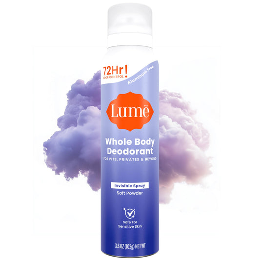 Lume aerosol frente mostrando diseño y tamaño, control efectivo del olor