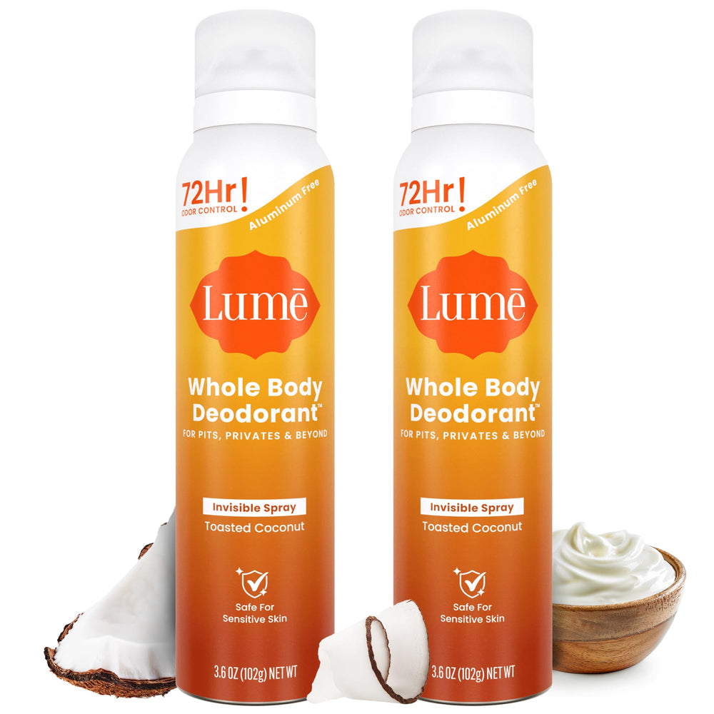 Lume aerosol frontal Toasted Coconut mostrando envase y fragancia