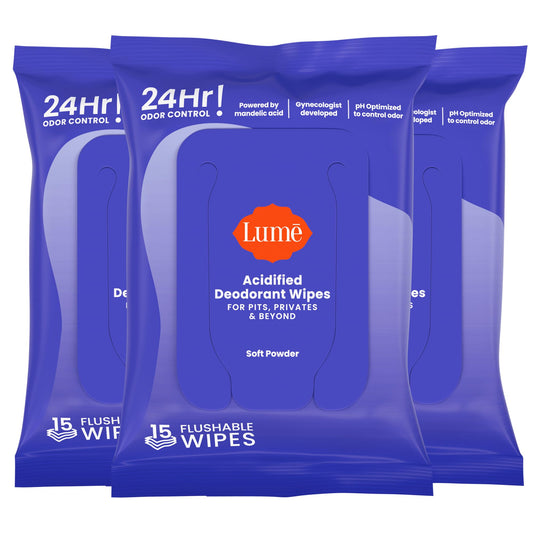 Lume frente del paquete Soft Powder mostrando beneficios y aroma
