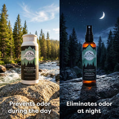Lumi Outdoors spray detalle del botón, aplicación fácil y precisa
