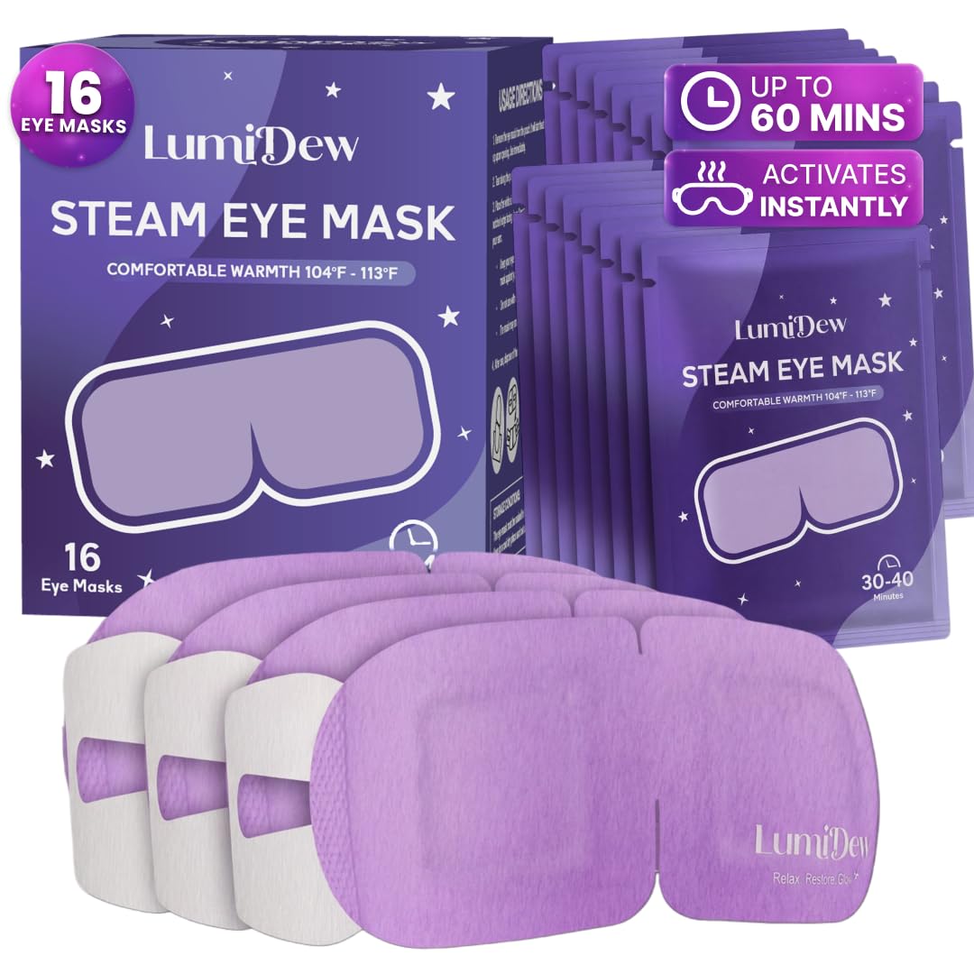 LumiDew empaque frontal mostrando paquete de 16 y beneficio relajación