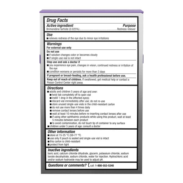 LUMIFY persona aplicando gotas, mejora estética y ojos con aspecto más claros