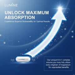 LUMINE etiqueta nutricional legible que muestra composición y dosis