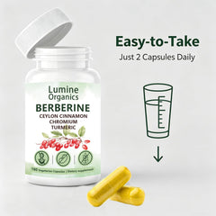Lumine Organics empaque lateral con información de dosificación visible