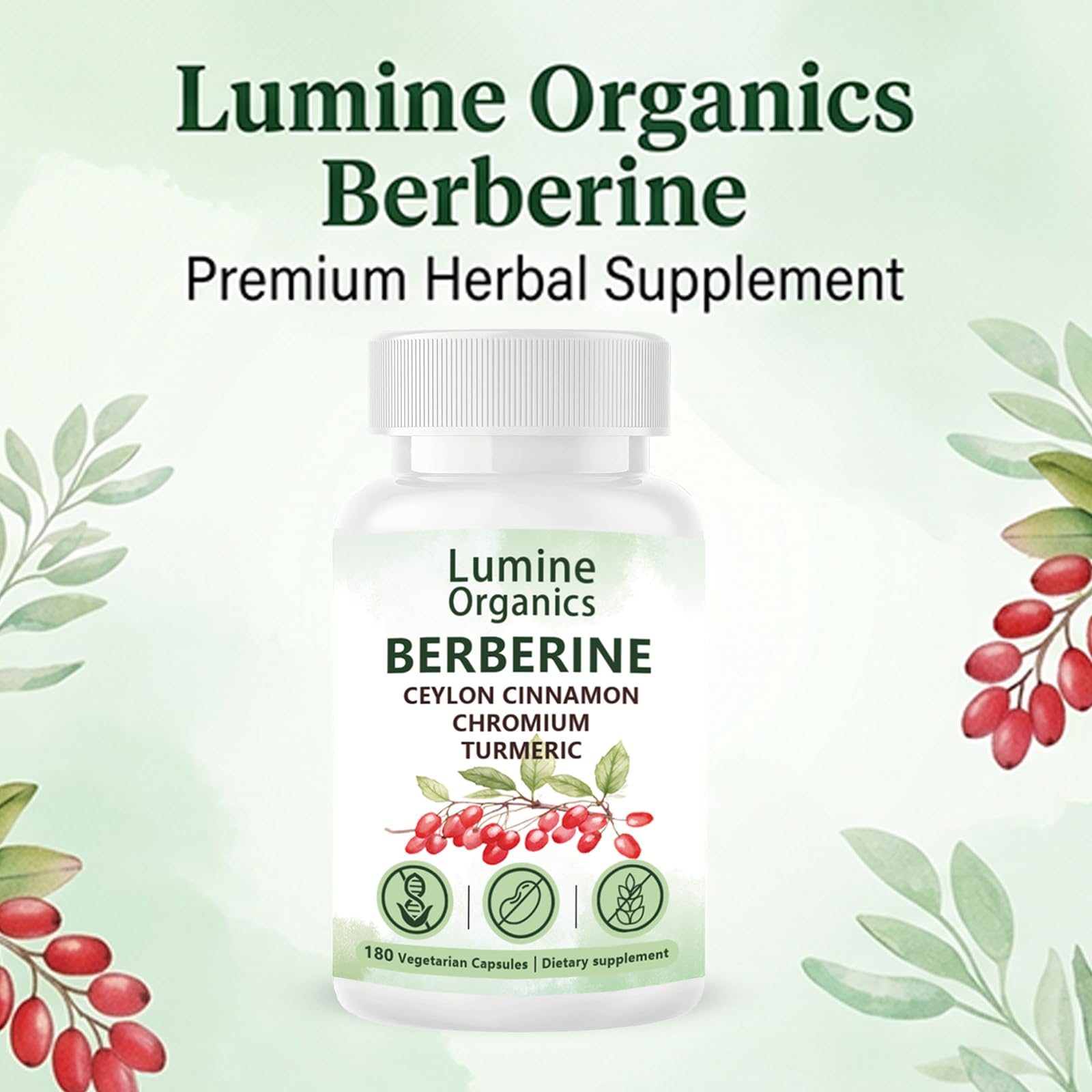 Lumine Organics etiqueta de ingredientes legible, indica ingredientes clave